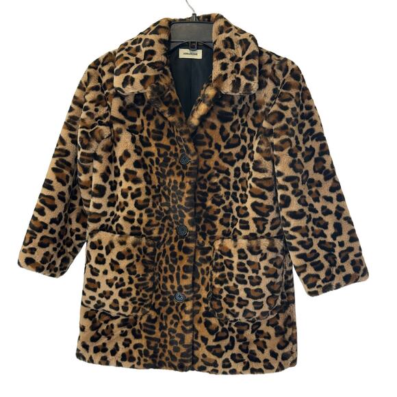 Zadig & Voltaire Other - Zadig & Voltaire Madeleine Leopard Faux Fur Coat Kids Girls 10 Tan Brown - Read